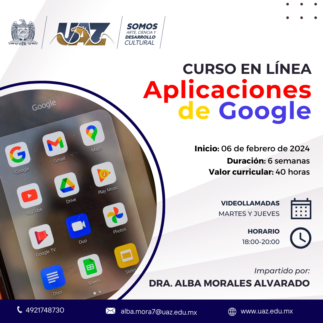 Información general del curso Aplicaciones de Google